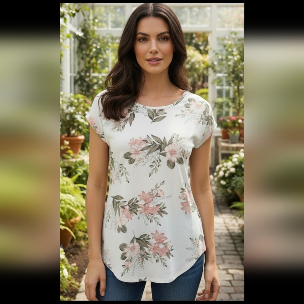 Ardene Pastel Floral Top, Soft Girl / Coquette Aesthetic - size L